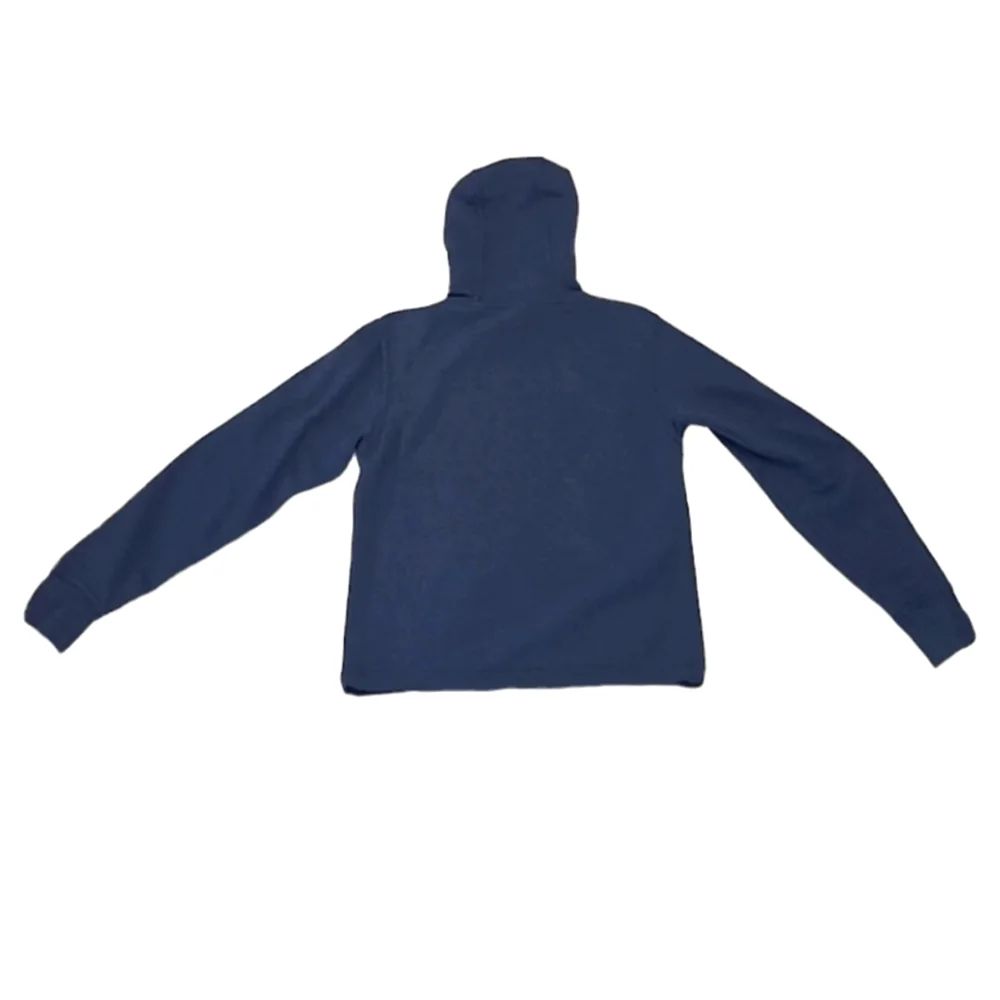 The North Face Pullover Hoodie Sweatshirt Kangaroo Pocket Drawstring Raw Hem